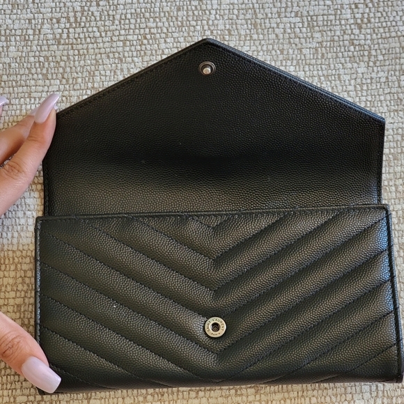 YSL Matelasse Quilted Leather Wallet - Picture 3 of 15